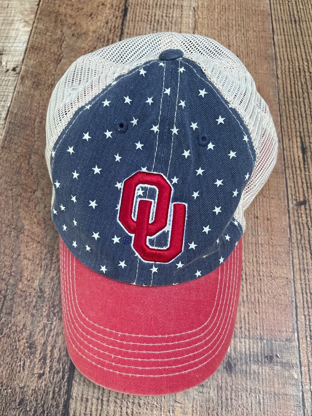 University of Oklahoma 47 Brand Red & White Mesh Back Trucker Hat